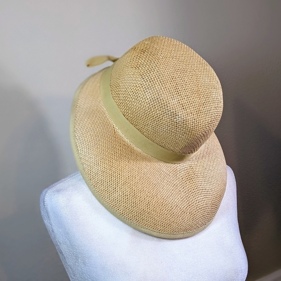 Cute Paper Sun Hat with Bow Tie Back main image 6